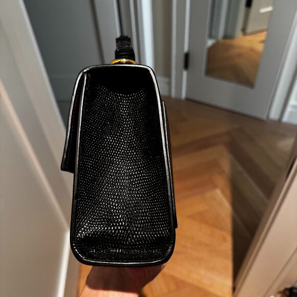 DOLCE AND GABBANA Lucia Embossed Leather Crossbody Bag in Black - Picture 2 of 9